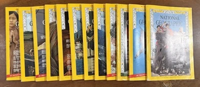 VINTAGE National Geographic Magazine 1968 - 12 Issues With 2 Indexes - Image 1 of 4