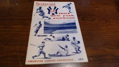 1964 Scorecard And Official Program NY Yankees Vs Senators Baseball Un-scored - Image 1 of 4