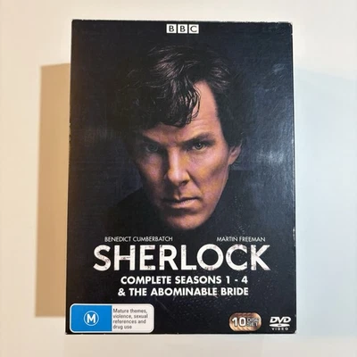 Sherlock Complete Series Seasons 1-4 + Abominable Bride, DVD Region 4 Box Set - image 1 of 4