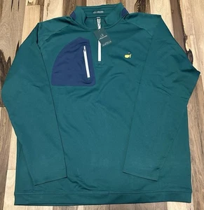 Masters Peter Millar Evergreen Green 1/4 Zip Pullover Augusta Golf XL NEW w Tags - Picture 1 of 3
