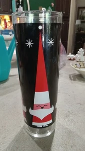 Dairy Queen DQ Libbey Holt Howard Weihnachten groß Santa Wichtel Tom Collins Glas  - Bild 1 von 2