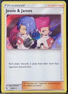 Jessie & James Holo Rare | Pokémon Hidden Fates 2019 #58/68 | NM/Mint - Bild 1 von 2