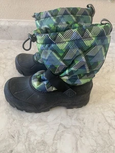 Stivali da neve invernali NORTHSIDE ragazzo ragazzo taglia 3 nero verde 3M Thinsulate - Foto 1 di 10