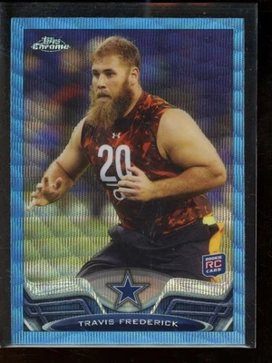 2013 Topps Chrome Travis Frederick Blue Wave RC #157 - Image 1 of 2