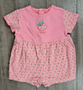 Baby Girl Gymboree Vintage Rainbow Tag XX-Small 12-18 Month Apple Blossom Romper - Picture 1 of 3