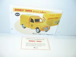 1 Ficha + Certif. Dinky Toys Atlas Repro Ref 562 H, Citroen 2CV Wegenwacht - Bild 1 von 1