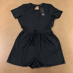 Threadbare Women's Size 6 Black Pocketed Short Sleeve Open Back Romper NWT - Picture 1 of 6