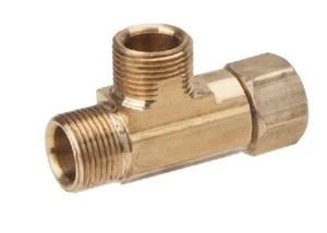 NEW! BRASS CRAFT 3/8 in. x 3/8 in. x 1/4 in. Compression x Compression T-Fitting - Picture 1 of 4