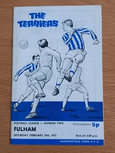 Huddersfield Town v Fulham 1972-73 Division Two Programme. - Picture 1 of 11