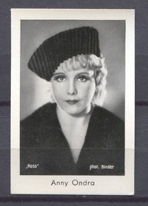 Anny Ondra Vintage Trading Card Jasmatzi Ramses Cigarettes No.591