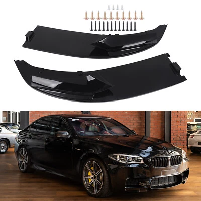 Front Bumper Lip Spoiler Splitter For BMW F10 M5 2012-2016 MP Style Carbon Fiber - Image 1 of 4