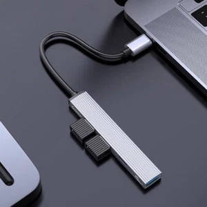 Hub USB 4 in 1 Adattatore hub multiporta con 1 porta USB 3.0 e 3 USB 2.0 per lap - Afbeelding 1 van 7