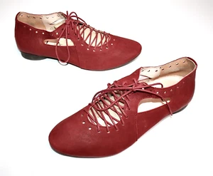 THINK DAMENSCHUHE SLIPPER BALLERINAS KORALLE ROT NAPPA LEDER D40,5 #23-91# NEU - Bild 1 von 9