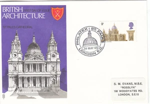 Cathedrals GB Trident FDC PHILATEX St Pauls London 1969 (141284) - Picture 1 of 2