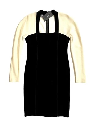 Vestido midi ceñido al cuerpo lápiz Narciso Rodriguez lana seda talla 44 it 8 EE. UU. NUEVO CON ETIQUETAS $1.995 Foto 1 de 4