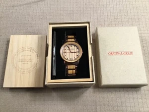 Original Grain The Barrel Whiskey Wood Espresso Steel Mens Watch OG-10-003 - Picture 1 of 8