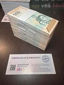 VENEZUELA 500 DIGITALES 2023 UNC x15 – NEW 500 Million Bolívares – COA Included - Picture 1 of 6