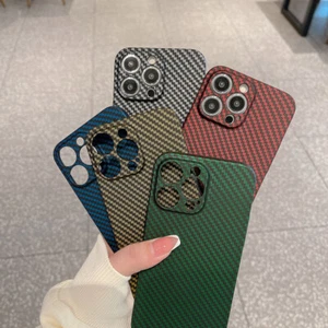 Carbon Fibre PC Case Cover For Iphone 14 13 Pro Max 12 11 Soft Anti Scratch - Picture 1 of 13
