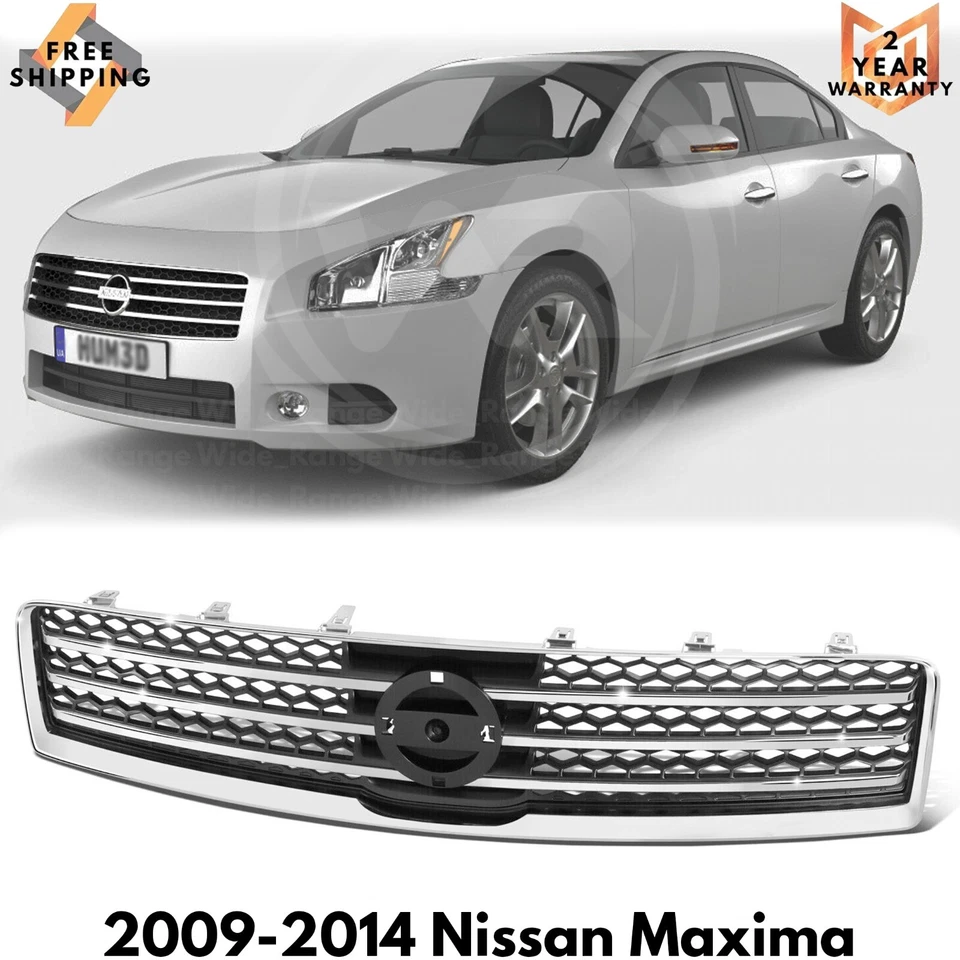 Front Grille Assembly Chrome For 2009-2014 Nissan Maxima Foto 1 de 4
