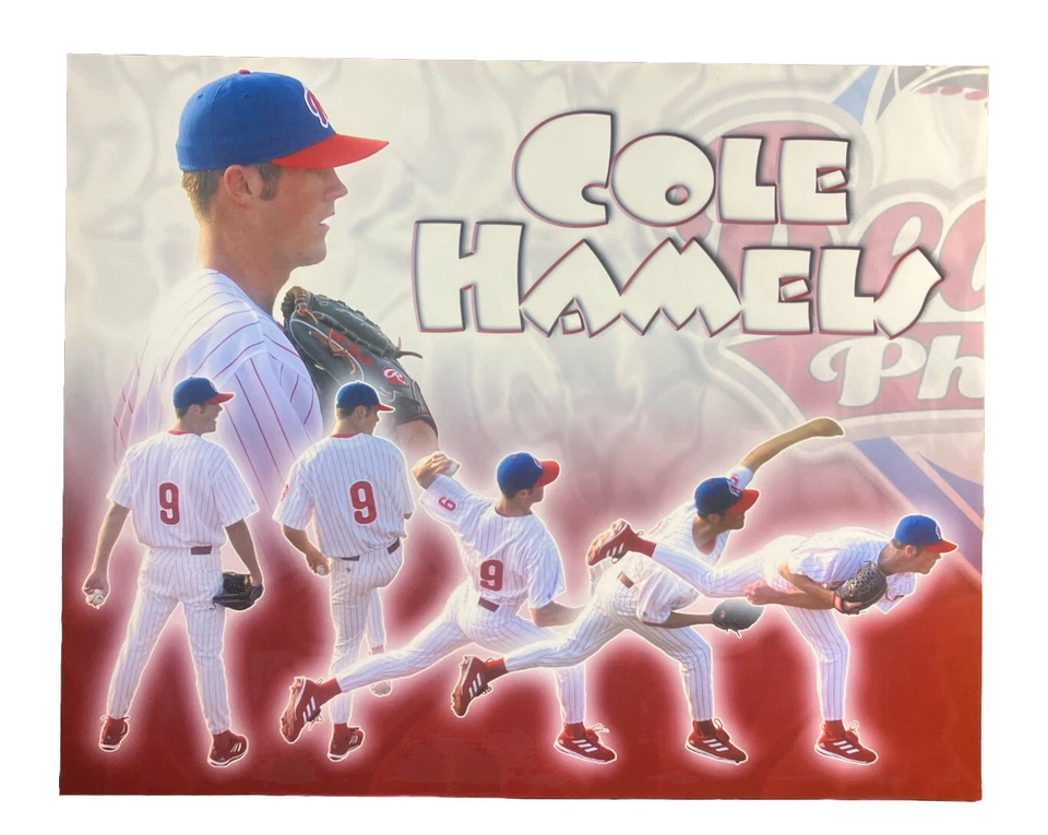 Cole Hamels, Reading Phillies, 8x10 de asignación de rehabilitación, #'ed de solo 5! Foto 1 de 1