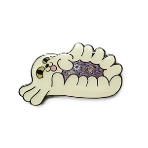 Midnight Gospel Charlotte Dog Enamel Pin UV Light Reactive Festival Hat Lapel - Picture 1 of 3