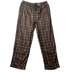 St. John's Bay Sleepwear PJ Pants Men Large Black Red Plaid Soft Fleece NWT - Picture 1 of 18