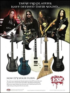 ESP Viper H M FX 400 SM EC 1000 guitar ad print Alexi Laiho Gus G. Lamb of God - Picture 1 of 3