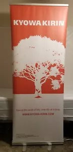 Retractable Advertising Banner Stand 31"x79" W/ Carrying Case Trade Show Signs - Picture 1 of 5