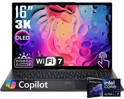 PC portátil Acer Swift 16" 3K OLED táctil copiloto Intel Core Ultra 7 256V 2TB SSD Foto 1 de 4