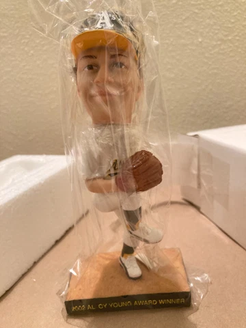 Barry Zito 2002 AL Cy Young Oakland A's 2003 Bobblehead SGA  - Brand New In Box Cover