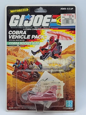 VTG 1988 GI JOE COBRA VEHICLE PACK, COBRA ROCKET SLED - NEW IN PACKAGE Cover