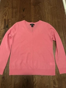 TAHARI 100% Kaschmir Pullover Gr. Large Damen V-Ausschnitt Langarm leicht - Bild 1 von 7