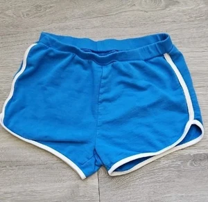 Hanna Andersson Girl's Blue Dolphin Vent Shorts French Terry Cloth Size 12 150cm - Picture 1 of 5