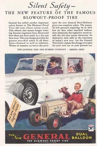 1934 General Tire: Silent Safety Vintage Print Ad - Picture 1 of 1