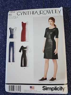 Simplicity 2014 Fitted Womens Pants DRESS Top Pattern UNCUT 4 Styles 14-22 - Image 1 of 4