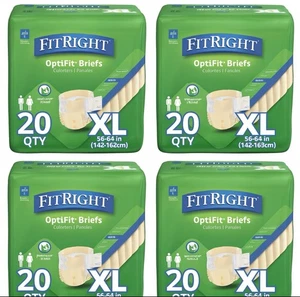 FitRight Ultra Adult Diapers Incontinence Briefs with Tabs, Heavy X-Large 80 Ct - Picture 1 of 6