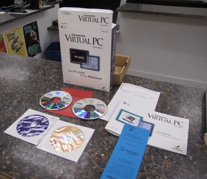 Connectix Virtual PC for MAC V.5 w/ Updates Added Includes PC-DOS 2000 in BOX - Picture 1 of 13