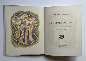 Patrick WALDBERG " Une étoile de craie " E.O.  avec LITHOS de André MASSON, 1973 - Picture 1 of 5