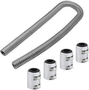 BLACKHORSE-RACING 48" Stainless Steel Radiator Flexible 48 Inch, Silver - Picture 1 of 9