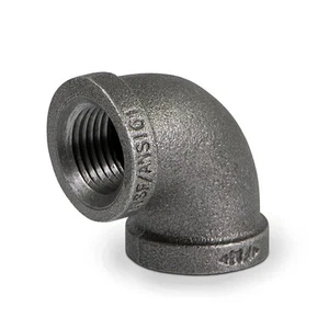 CNOM0100 1 in. 90 Degree Malleable Iron Elbow Fitting for High Pressures with... - Picture 1 of 8
