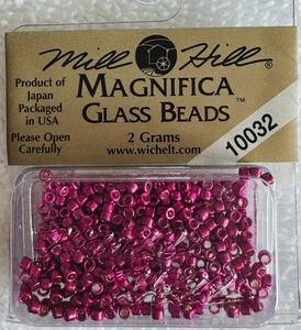 Mill Hill Magnifica Glass Beads 10032, Brilliant Fuchsia - Picture 1 of 2