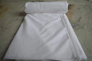 Indian White Solid Plain 10 Yard Fabric 100% Cotton Dressmaking Fabric ZK-94 - Picture 1 of 11