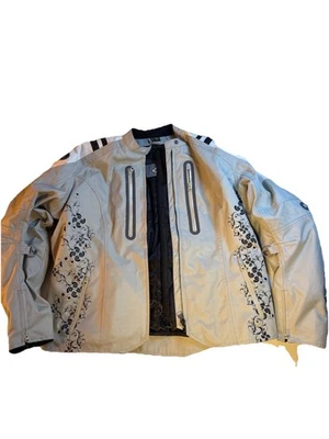 Joe  Rocket  Women’s Motorcycle Jacket Size 2D (2XL) Gray Black Floral Padded - Image 1 of 4