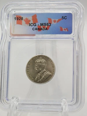 1928 CANADA FIVE CENT ICG MS63 (BT1190) - Image 1 of 4