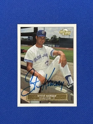 1992-93 Fleer Excel #244 Steve Karsay Duneoin Blue Jays Signed Auto autograph - Image 1 of 3