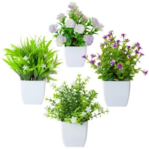 False Plants Potted Flowers Fake Potted Ornaments Home Garden Decor - Picture 1 of 20