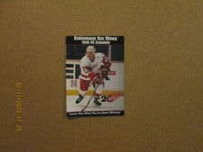 AHL Adirondack Red Wings Vintage Defunct Circa 1998-99 Team Logo Pocket Schedule