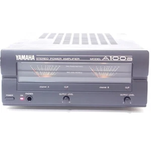 YAMAHA A100a 2ch Stereo Power Amplifier 100W compact Black Used Japan 100V - Picture 1 of 6