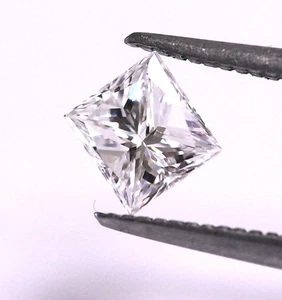 GIA loose certified .62ct VS2 F princess diamond 4.89x4.52x3.44mm vintage estate - Picture 1 of 9