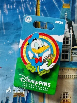 Prendedor LR 2024 Parques Disney Día de San Patricio Pato Donald Duchaun Foto 1 de 2